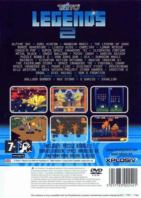 Taito Legends 2 box cover back